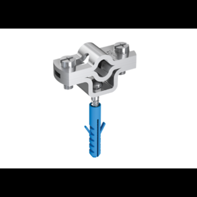 Art. 110 265_Zidni nosač za užad sa rozetom, tiplom i vijkom, vodič Ø 10,5-14mm, Inox V2A